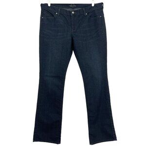 The Diva Women's Denim Jeans Size 14 Long Boot Cut Mid Rise Stretch Navy